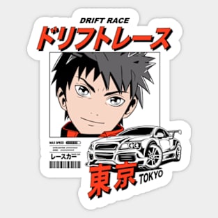 tokyo race drift anime Sticker